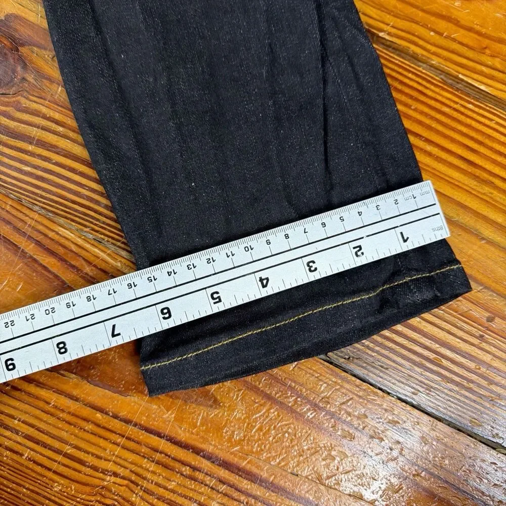 &Sons Trading Co Jeans Mens 40x32 Brandon Raw Black Denim Button Fly Pristine!